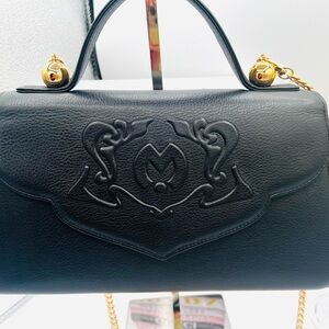 Mila Schon Vintage 2-way bag - all leather EUC